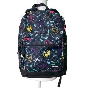 Yak Pak Multicolor Skull Backpack Black Casual School Storage Streetwear‎ Bag